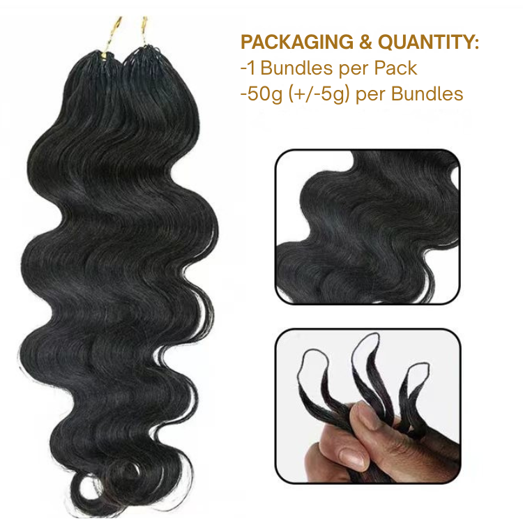 Body Wave Human Crochet Hair Extensions 100% Raw Hair For Crochet Locs Natural Color - Rafarada
