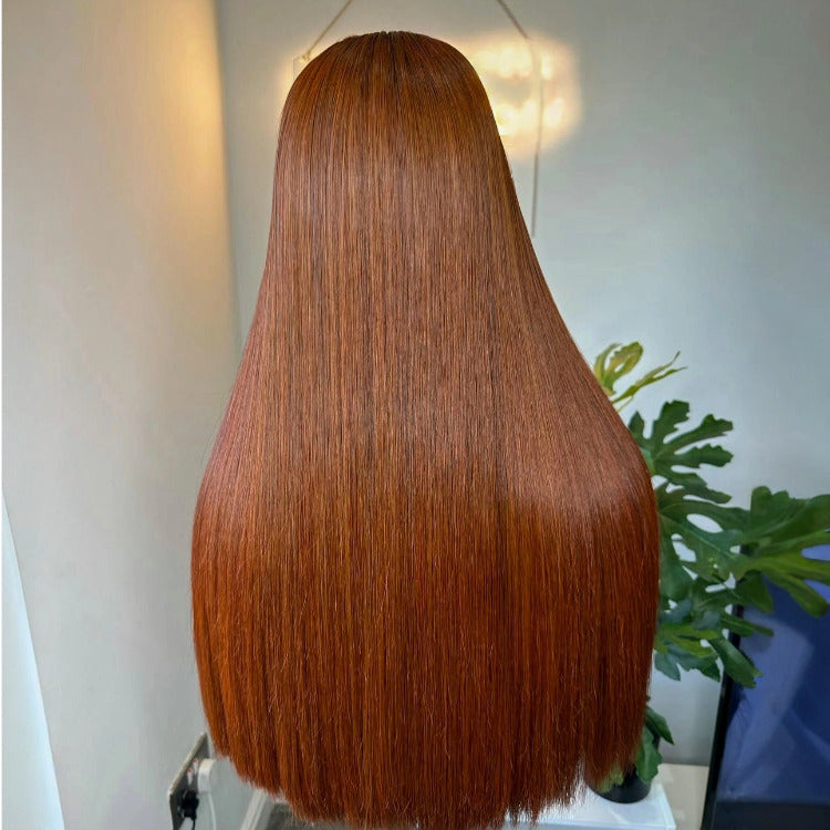 Ginger Color Curvature Collection 100% Human Hair Pre Plucked Hairline For Woman - Rafarada