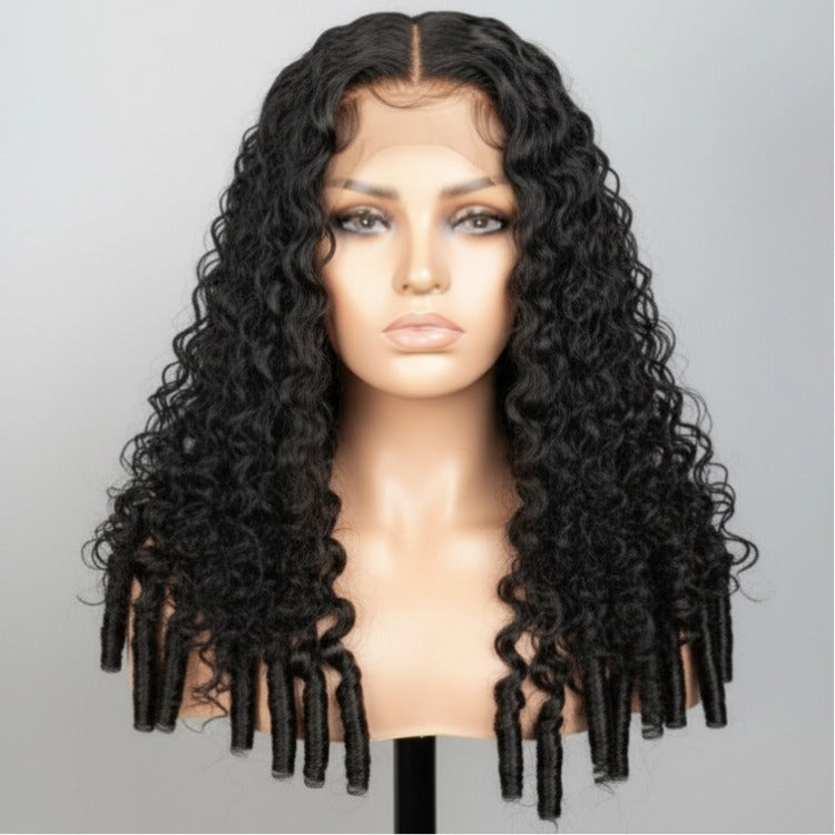 Burmese Curly Glueless Wig Bleached Knots 360 HD Lace Front Wig Invisi Draw-Strings Wig - Rafarada