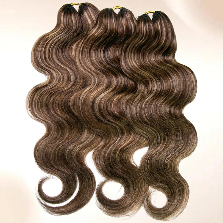 #4/27 Highlight Mix With Blend Color Body Wave Human Crochet Hair - Rafarada