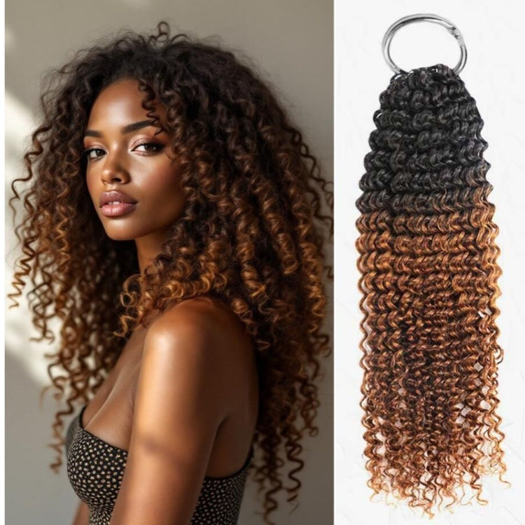 Buy 5 Get 6 Packs 1B/30 Ombre Color Curly Crochet Hair Feather Extensions - Rafarada