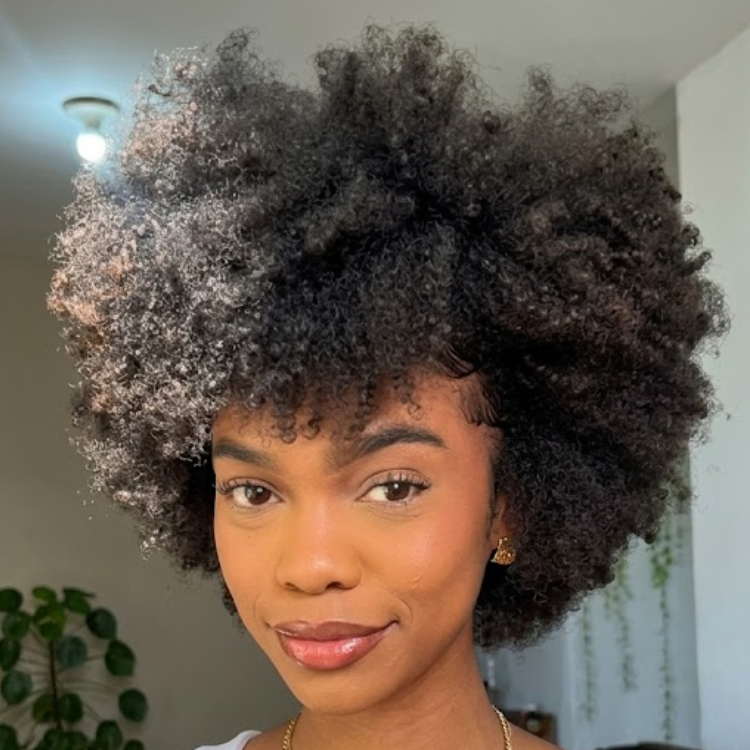 Glueless Jet Black Afro Coily Curly Human Hair Wig with Fringe | High Density Bouncy Short Voluminous Bob Wig- Rafarada
