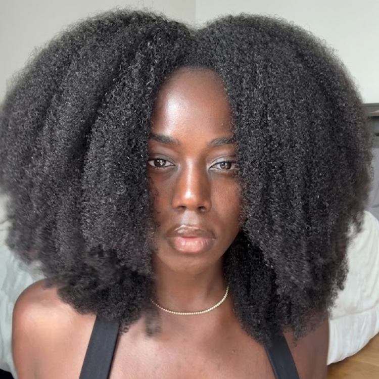 High Density 4C Coily Curl Natural Black Afro Coily Half Wig Glueless Human Hair Half Wig - Rafarada