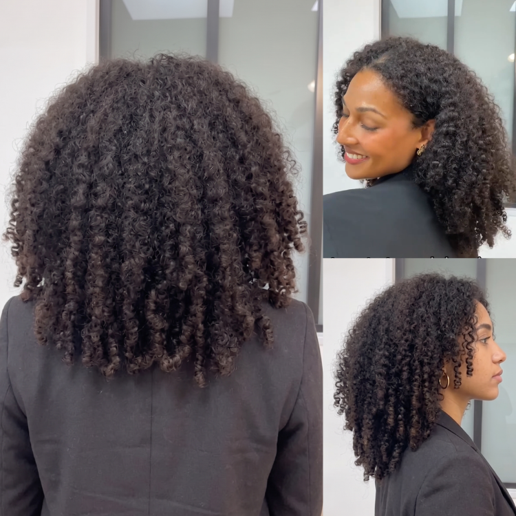 Luxury Ombre Dark Brown Afro Kinky Curly Human Hair Wig - Glueless Lace Frontal Wig with Natural Hairline, Breathable & Ready to Wear- Rafarada