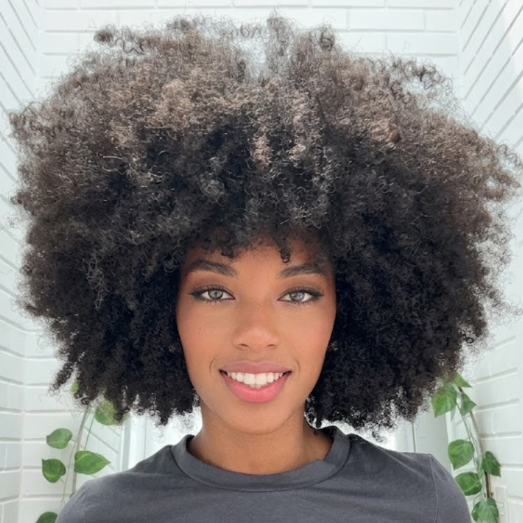 Afro Kinky Coily Human Hair Wig - Glueless Natural Black Voluminous Hair- Rafarada