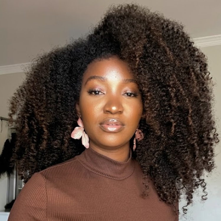 Glueless Black to Chocolate Brown Ombre with Golden Honey Highlights Voluminous Afro Kinky Coily Lace Front Wig High Density Bouncy Tipped Human Hair Wig- Rafarada