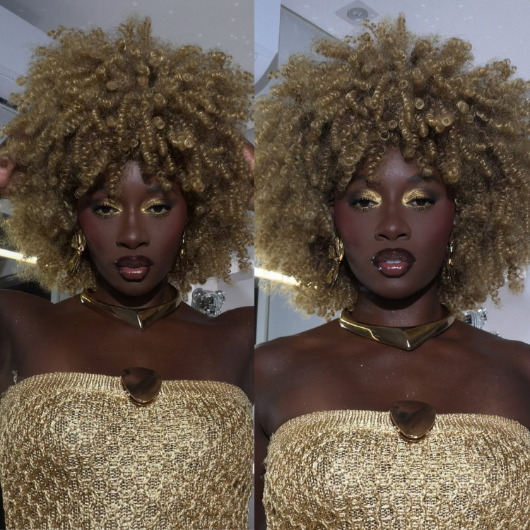 Honey Blonde Afro Kinky Coily Wig with Bangs Short Golden Blonde Coily Human Hair Wig - Rafarada