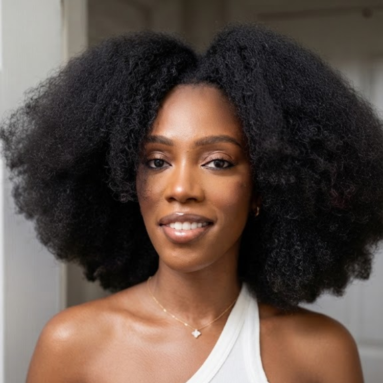 Natural Black Afro Kinky Curly Bob Wig HD Lace Frontal Afro Texture Glueless Human Hair - Rafarada