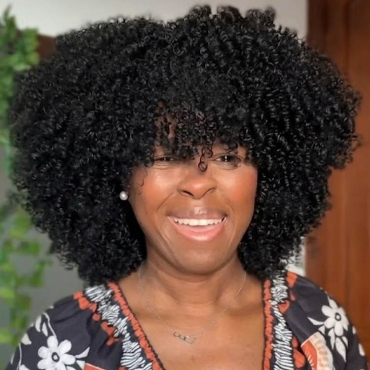 Glueless Burgundy Highlight Afro Kinky Curly Wig with Bangs 4x4 Lace Wine Red Highlighted Human Hair Wigs Bouncy Tight Coil Fringe Wig Pre-Plucked & Beginner Friendly - Rafarada