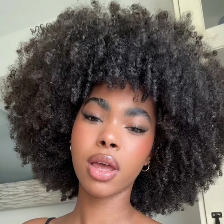 Big Afro Kinky Curly Natural Black Human Hair Wig with Bangs | High Density Glueless Short Voluminous Bob Wig- Rafarada