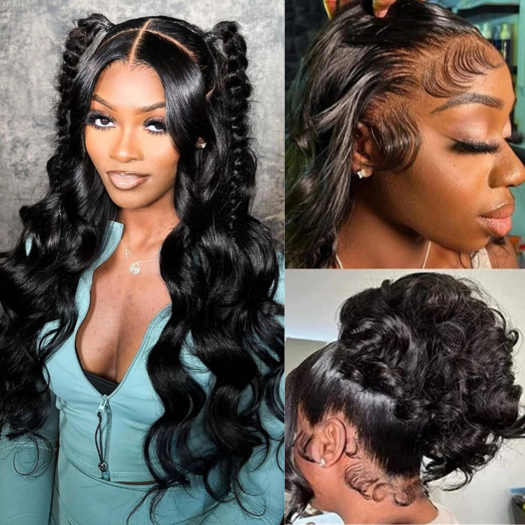 Invisi Draw-Strings 360 Full Lace Wig Body Wave Pre-Bleached Knots Glueless Wigs - Rafarada