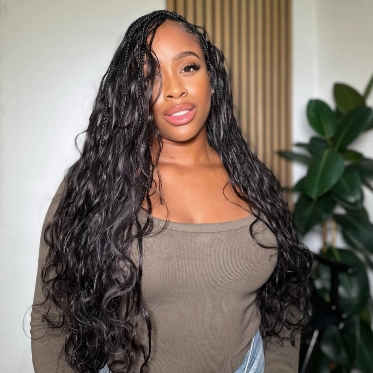 Body Wave Human Crochet Hair Extensions 100% Real Hair For Crochet Braids & Locs Natural Color - Rafarada