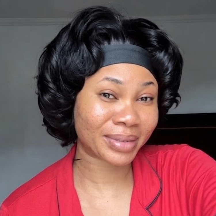 Jet Black Voluminous Bouncy Curls Human Hair Headband Wig - 1B Color Body Wave Texture - Glueless Easy Wear- Rafarada