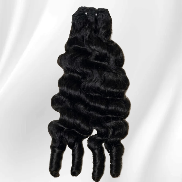 Soft Burmese Curly Human Hair Bundles 2/3/4 Packs Natural Black Bouncy Curl Hair Extensions 100% Human Hair- Rafarada