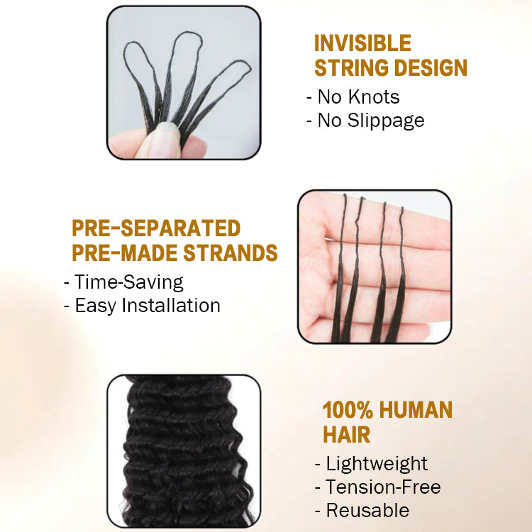 Burmese Curly Crochet Hair 100% Human Crochet Braids Extensions - Rafarada