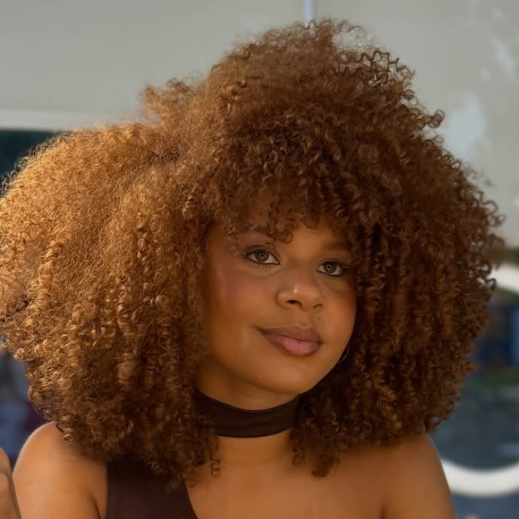 Caramel Brown Afro Kinky Curly Human Hair Wig 220% Density Coily Afro Bob Glueless 100% Human Hair Wigs for Women - Rafarada