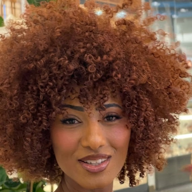 Tight Kinky Coily Human Hair Lace Front Wig - Chocolate Brown Color Glueless Afro Curly Natural Wig With Bangs- Rafarada