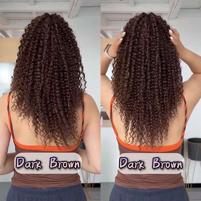 3-Second Wear Kinky Curly Claw Clip Hair Extension Voluminous Long Jerry Curly Ponytail - Rafarada