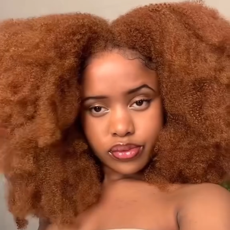 Copper Brown Afro Kinky Curly Human Hair Bundles Auburn Ginger Kinky Curly Weave Bundles Deals Human Hair Extensions- Rafarada