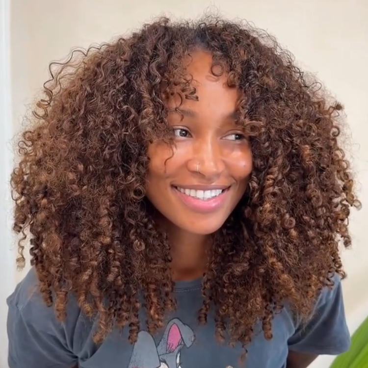 Big Voluminous Honey Brown Kinky Curly V Part Wig Glueless Honey Brown Copper Ombre Human Hair Wig Kinky Curly V Part Wigs For Women - Rafarada