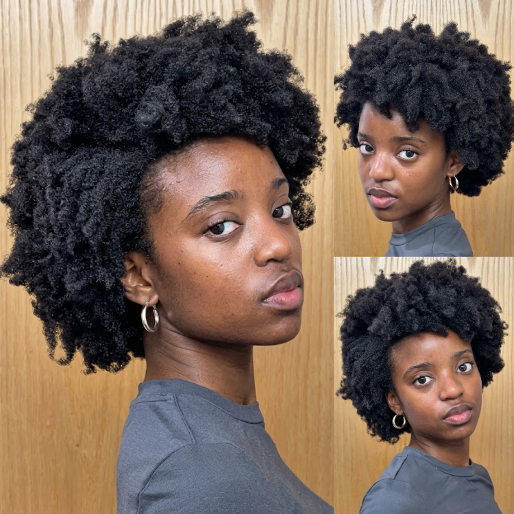 Authentic Deep Black Kinky Twist Out Afro Human Hair Short Wig - Maximum Volume & Natural Feel - Rafarada
