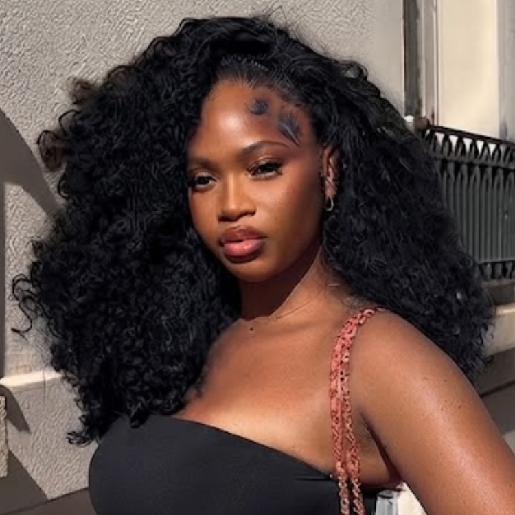 Voluminous Jerry Curly Lace Front Human Hair Wig - Natural Black Glueless Deep Curly Wig for Black Women- Rafarada