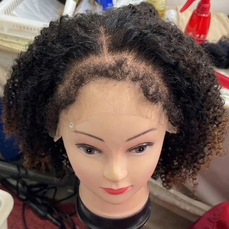 Deep Wave Human Hair Wig with Natural Baby Hair Pre-plucked HD Lace Frontal Wig Ombre Chocolate Brown Tips Water Wave Glueless Wig - Rafarada