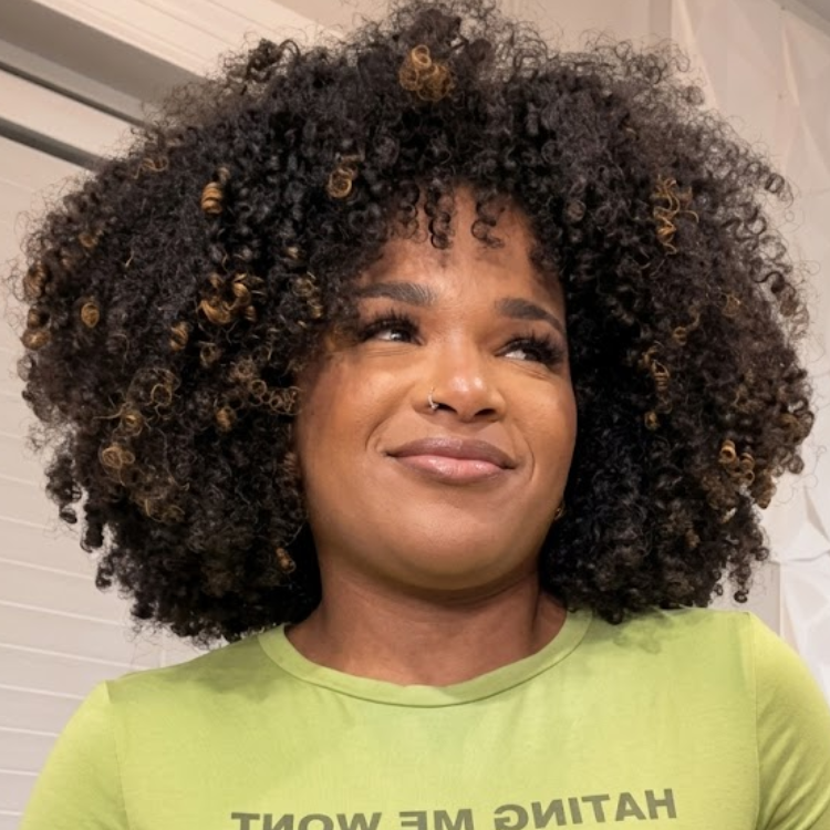 Afro Kinky Curly Glueless Wig with Bangs Natural Black Mix Honey Blonde Highlights High Volume Human Hair Wig- Rafarada