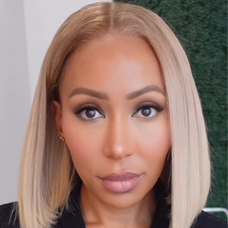 Sleek Natural Black Blunt Cut Bob Wig Center Part Straight human hair - Rafarada