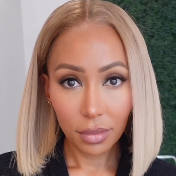 Sleek Natural Black Blunt Cut Bob Wig Center Part Straight human hair - Rafarada