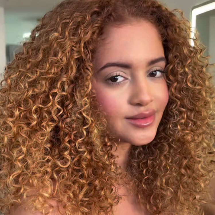 Voluminous Bouncy Curls HD Glueless Lace Front Wig Honey Blonde Highlight Caramel Brown Human Hair Wig- Rafarada