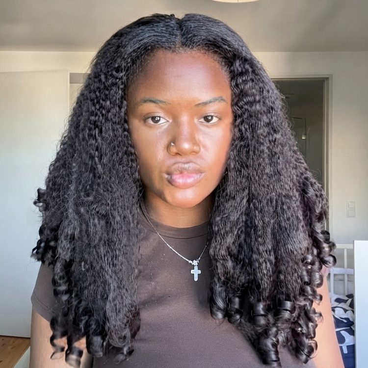 Glueless U Part Wig Natural Black Kinky Curly Coily No Leave Out Wig for Women High Density Long Textured Non-Lace Wig- Rafarada