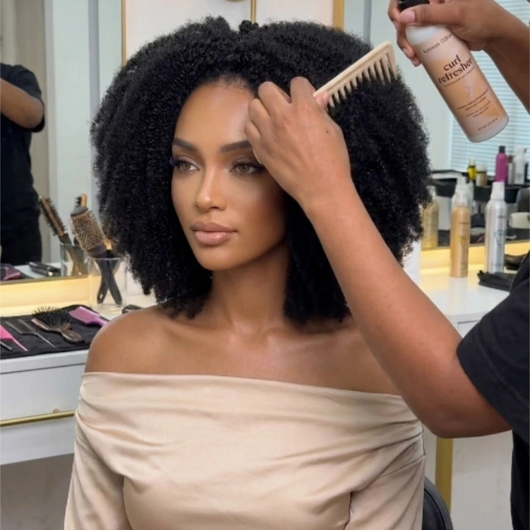 Luxury Guleless Human Hair Wigs Natural Color Afro Kinky Curly Human Hair Fashion Stylish Designer With 4C Edges Wigs - Rafarada
