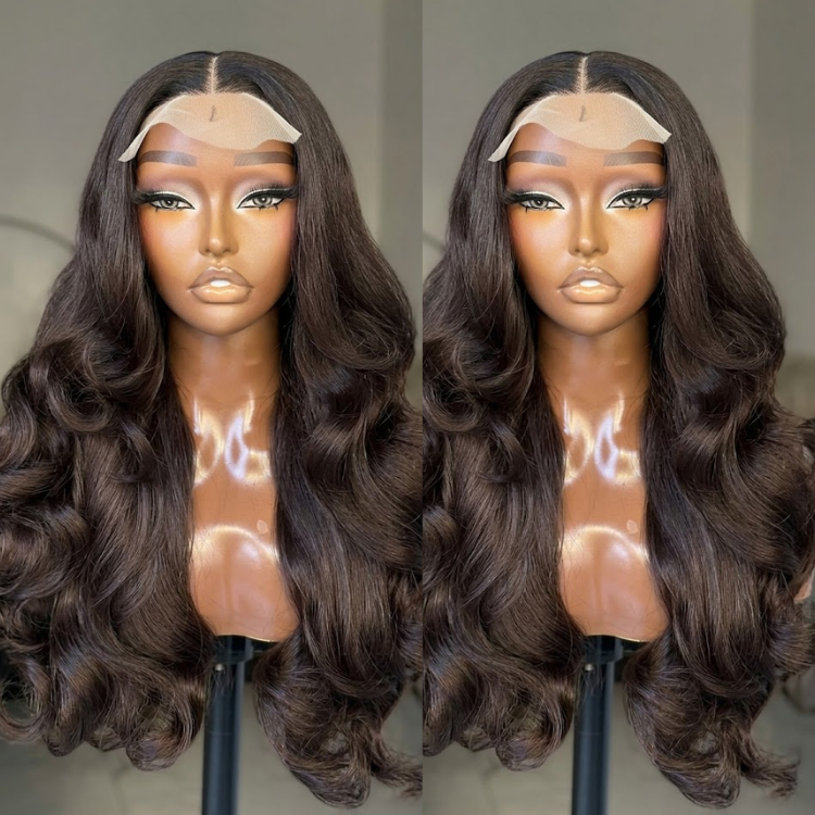 Raw Human Hair Natural Black Layered Body Wave Lace Front Wigs Loose Deep End Curls For Black Women - Rafarada