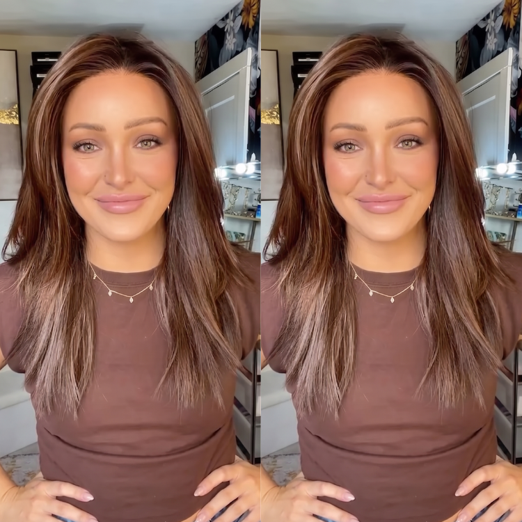 Chic Solid Chocolate Brown Layered Wig - Face-Framing Straight Hair with Wispy Bangs, Glueless Lace Front Human Hair- Rafarada