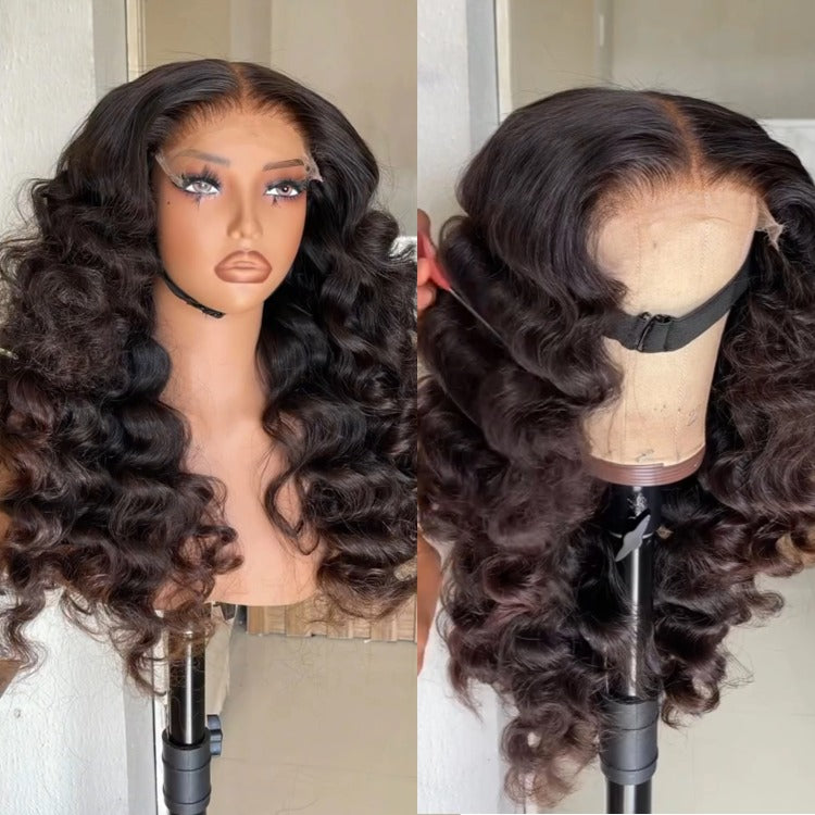 Loose Deep Wave Ombre Brown Lace Front Wig Human Hair Beginner Friendly Natural Hairline - Rafarada