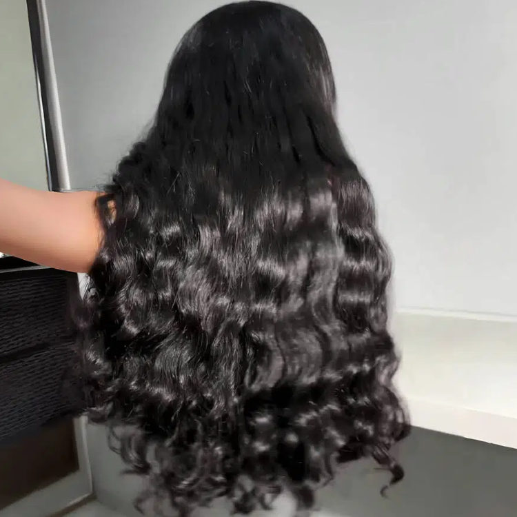 Wand Curls Loose Deep Wave Pre Plucked Hairline HD Lace Frontal Human Hair Wigs - Rafarada