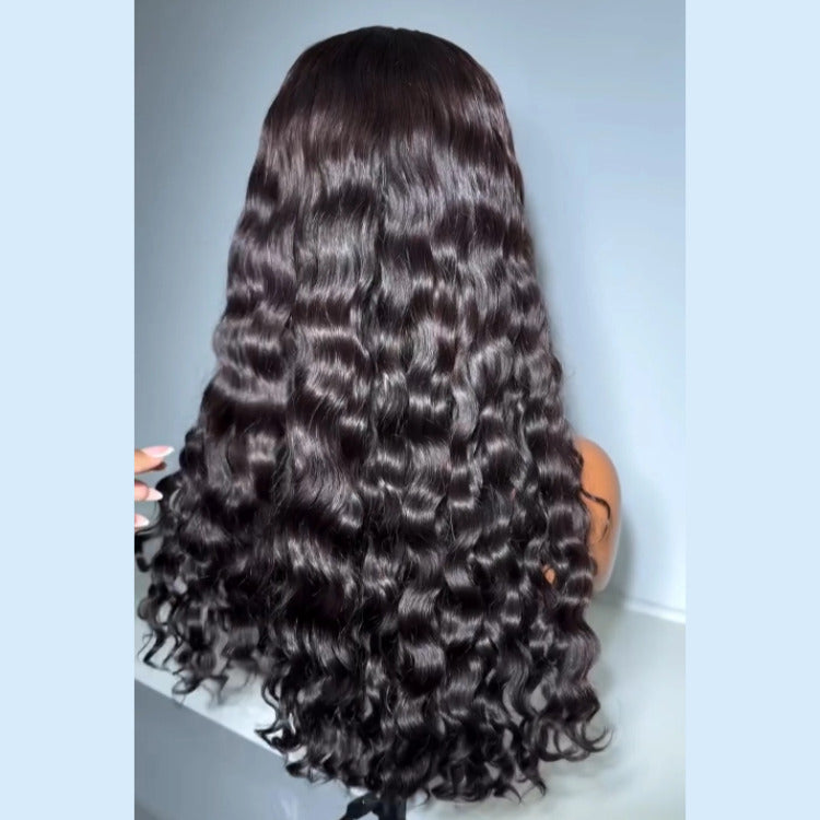Wand Curls Loose Deep Wave Pre Plucked Hairline HD Lace Frontal Human Hair Wigs - Rafarada