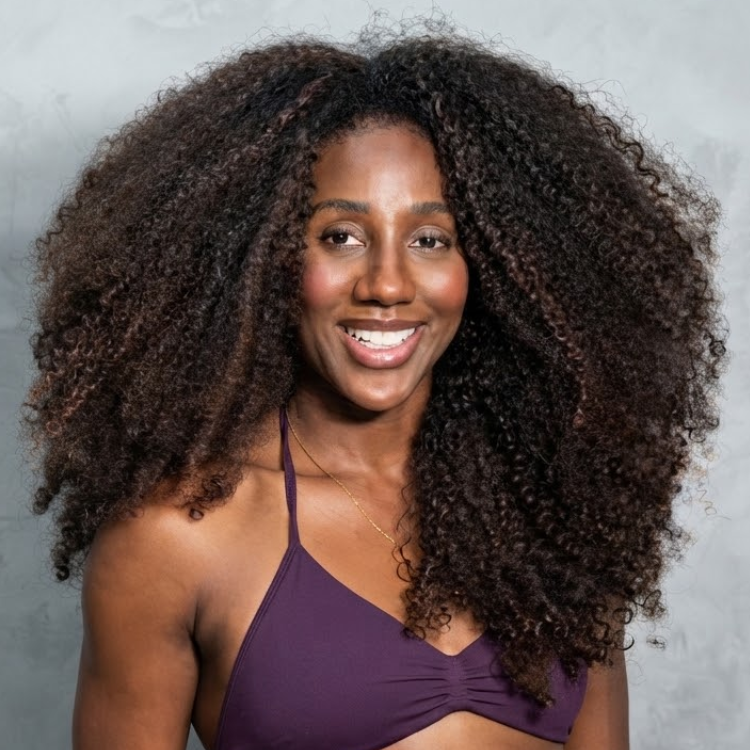 Voluminous Ombre Brown and Honey Blonde Kinky Curly Human Hair Wig - High Density Afro Textured Full Wig- Rafarada