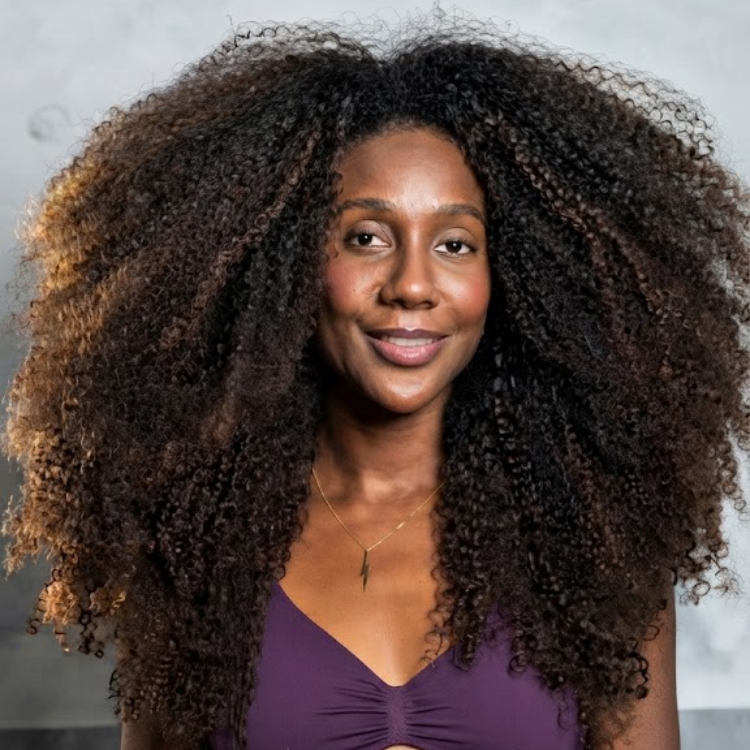 Voluminous Ombre Brown and Honey Blonde Kinky Curly Human Hair Wig - High Density Afro Textured Full Wig- Rafarada