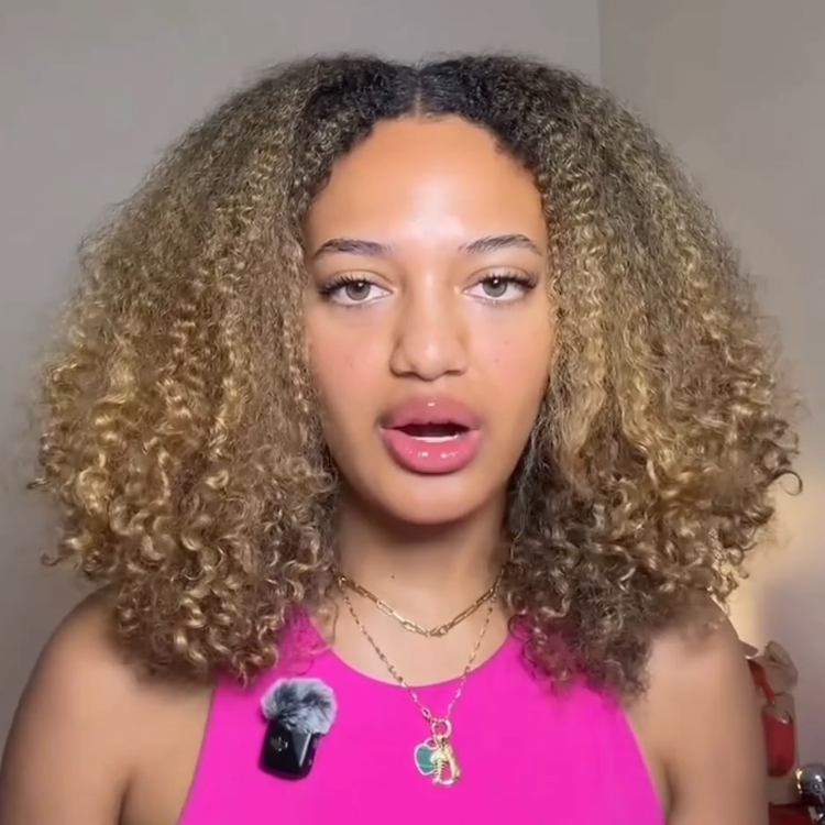 Ombre Dark Roots to Honey Blonde Honeycomb Curl Glueless Human Hair Lace Front Wig Defined Natural Coily Afro Wig for Women- Rafarada
