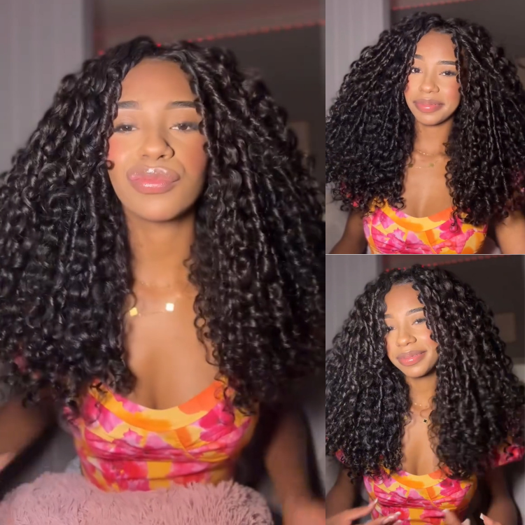 Lace Front Wig Pixie Curly Hair Natural Human Hair Wigs Glueless Lace for Beginner- Rafarada