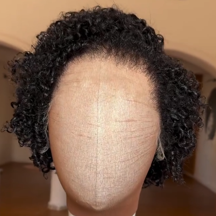 Short Kinky Curly Pixie Cut Wig Full Lace Human Hair Wigs For Women Luxurious Glueless Pre Plucked Natural Color Free Parting - Rafarada