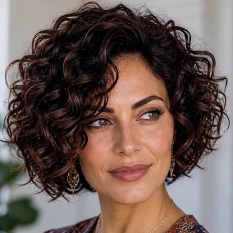 Natural Black 3C 4A Defined Spiral Ringlet Pixie Cut Human Hair Wig with Bangs - Glueless Wear & Go Short Curly Wig - Rafarada