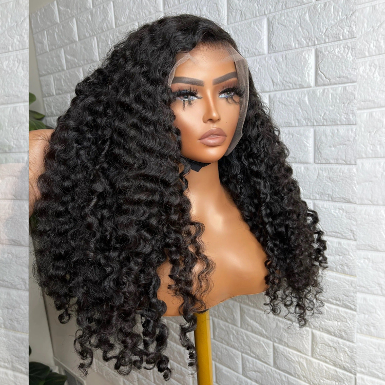 Burmese Curly Glueless Wig Bleached Knots 13x6 HD Lace Front Wear Go Wig - Rafarada