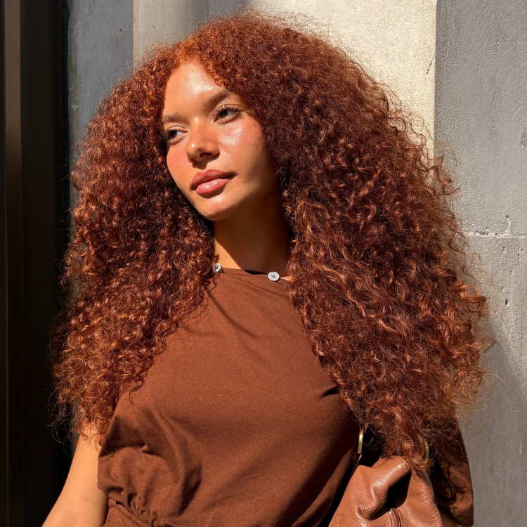 Glueless Auburn Red-Brown Voluminous Long Kinky Curly Lace Front Wig High Density Bouncy Coily Human Hair Wig- Rafarada