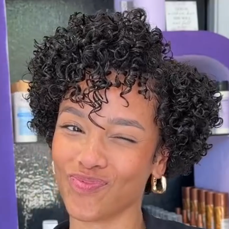 Natural Black Short Pixie Curly Cut Wig 100% Human Hair Glueless Wigs for Daily Wear Tight Bouncy Coils - Rafarada