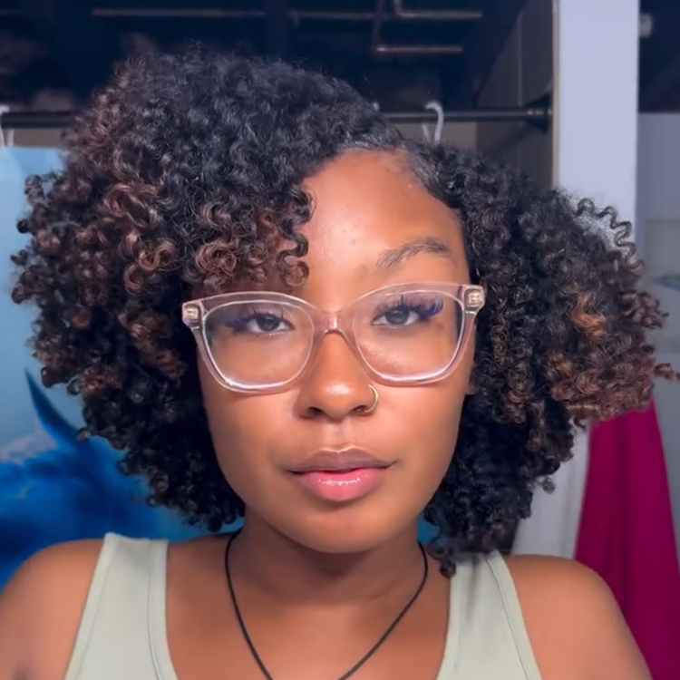Two-Tone Dark Brown and Caramel Kinky Curly Human Hair Bob Wig - Tight Coils- Rafarada