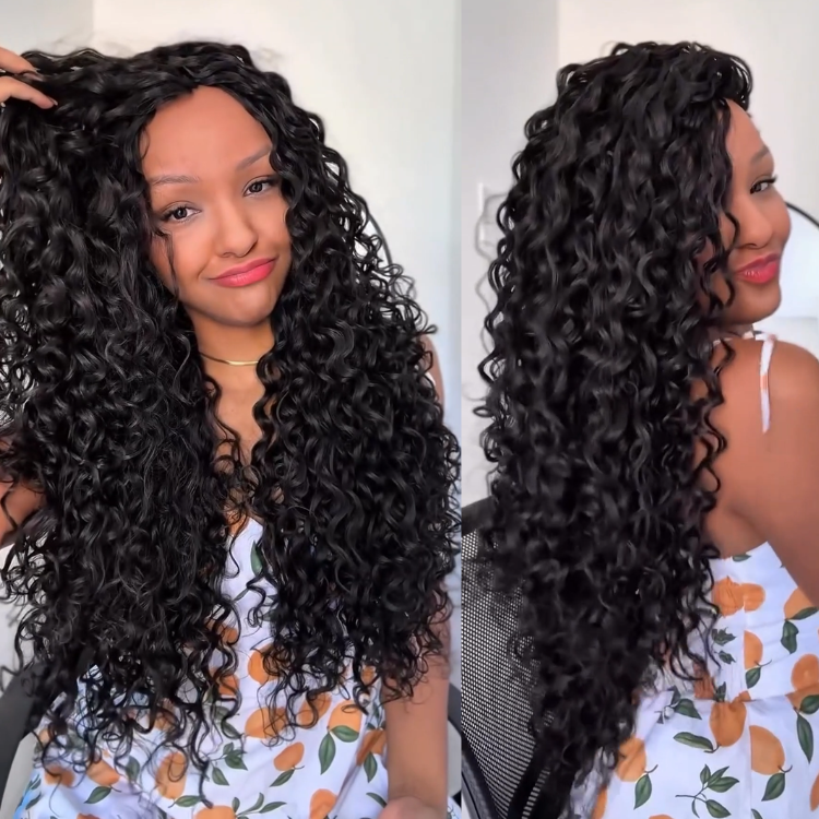 Natural Luster Long Water Wave Wig - Pre-Plucked Hairline & High Elasticity Curls- Rafarada