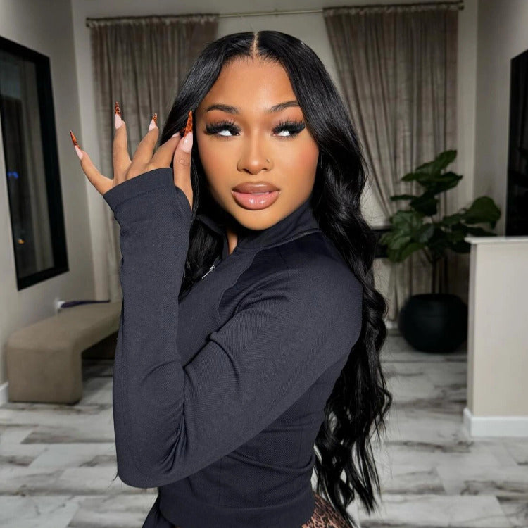 Beach Wave Wig Human Hair Wigs HD Lace Front Curls Human Hair Wigs- Rafarada